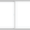 WDMA 84X60 (83.5 x 59.5 inch) White uPVC/Vinyl Sliding Window with Prairie Grilles