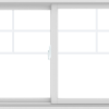 WDMA 60X36 (59.5 x 35.5 inch) White uPVC/Vinyl Sliding Window with Top Colonial Grids Grilles