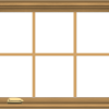 WDMA 32x24 (31.5 x 23.5 inch) Pine Wood Dark Grey Aluminum Crank out Casement Window with Colonial Grids Interior