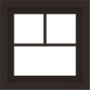 WDMA 24x24 (23.5 x 23.5 inch) Dark Bronze Aluminum Picture Window with Fractional Grilles
