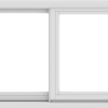 WDMA 48X24 (47.5 x 23.5 inch) White uPVC/Vinyl Sliding Window without Grids Exterior