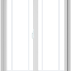 WDMA 36X48 (35.5 x 47.5 inch) White uPVC/Vinyl Sliding Window with Prairie Grilles