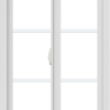 WDMA 24x36 (24.5 x 36.5 inch) White uPVC/Vinyl Slide Window with Colonial Grilles