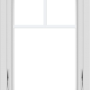 WDMA 24x36 (23.5 x 35.5 inch) White aluminum Crank out Awning Window with Fractional Grilles