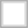WDMA 24x24 (23.5 x 23.5 inch) White Aluminum Push out Casement Window without grids exterior
