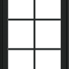 WDMA 24x36 (23.5 x 35.6 inch) black uPVC/Vinyl Push out Awning Window with Colonial Grilles Exterior