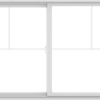 WDMA 84X48 (83.5 x 47.5 inch) White uPVC/Vinyl Sliding Window with Fractional Grilles