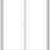 WDMA 48X60 (47.5 x 59.5 inch) White uPVC/Vinyl Sliding Window with Prairie Grilles