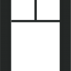 WDMA 24x36 (23.5 x 35.5 inch) black uPVC/Vinyl Picture Window with Fractional Grilles Interior