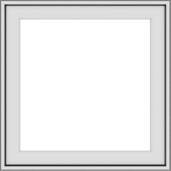 WDMA 24x24 (23.5 x 23.5 inch) White uPVC/Vinyl Push out Casement Window without grids exterior
