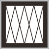 WDMA 24x24 (23.5 x 23.5 inch) Dark Bronze Aluminum Push out Awning Window with Diamond Grids