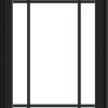 WDMA 24x36 (23.5 x 35.6 inch) black uPVC/Vinyl Push out Awning Window with Prairie Grilles Exterior