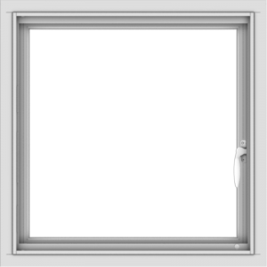 WDMA 24x24 (23.5 x 23.5 inch) White Aluminum Push out Casement Window without Grids Interior