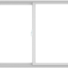 WDMA 60X48 (59.5 x 47.5 inch) White uPVC/Vinyl Sliding Window without Grids Interior