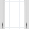 WDMA 24x36 (23.5 x 35.5 inch) White aluminum Crank out Awning Window with Prairie Grilles