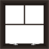 WDMA 24x24 (23.5 x 23.5 inch) Dark Bronze Aluminum Push out Awning Window with Fractional Grilles