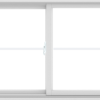 WDMA 84X36 (83.5 x 35.5 inch) White uPVC/Vinyl Sliding Window with Fractional Grilles