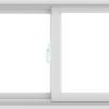 WDMA 36X24 (35.5 x 23.5 inch) White uPVC/Vinyl Sliding Window without Grids Interior