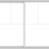 WDMA 72X60 (71.5 x 59.5 inch) White uPVC/Vinyl Sliding Window with Fractional Grilles