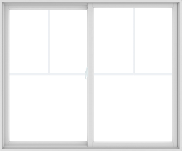 WDMA 72X60 (71.5 x 59.5 inch) White uPVC/Vinyl Sliding Window with Fractional Grilles