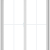 WDMA 48X60 (47.5 x 59.5 inch) White uPVC/Vinyl Sliding Window with Colonial Grilles