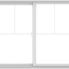 WDMA 60X48 (59.5 x 47.5 inch) White uPVC/Vinyl Sliding Window with Fractional Grilles