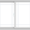 WDMA 48X36 (47.5 x 35.5 inch) White uPVC/Vinyl Sliding Window with Prairie Grilles