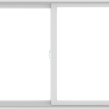 WDMA 84X48 (83.5 x 47.5 inch) White uPVC/Vinyl Sliding Window without Grids Interior