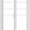 WDMA 24x36 (24.5 x 36.5 inch) White uPVC/Vinyl Slide Window with Top Colonial Grids