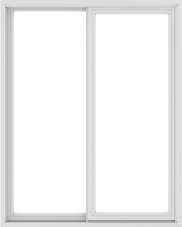 WDMA 48X60 (47.5 x 59.5 inch) White uPVC/Vinyl Sliding Window without Grids Exterior