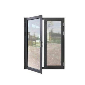 WDMA Acoustic House Aluminium Framed Double Swing Glass Door For From Guangzhou