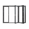 China WDMA Aluminium Alloy New Style Noa Code Bulletproof Fire Rated Frosted Glass Accordion Door