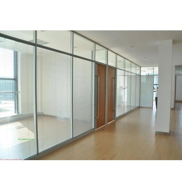 WDMA Aluminium Frame Office Half Glass Wall Partition Price