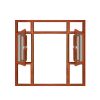 China WDMA Aluminum Alloy Frame Material And Horizontal Opening Garden Window Glass Brown Color Single Pane Changing Analog Window