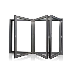 WDMA Aluminum aluminum Space-saving Double Glazed Folding Doors Windows