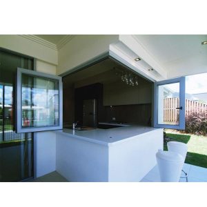 WDMA Aluminum Horizontal Folding Glass Corner Window Home Use