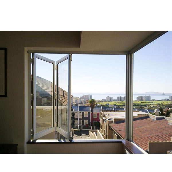 China WDMA Aluminum Horizontal Folding Glass Corner Window Home Use