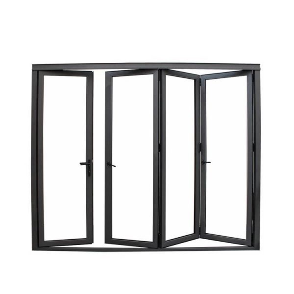 China WDMA America Standard 90 Degree Corner Bi-folding Patio Doors For Mountain House Condo