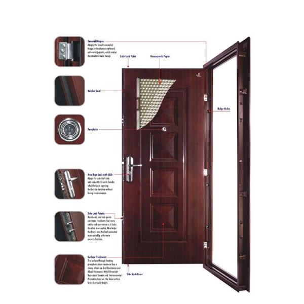WDMA American Entry Security Steel Doors Exterior Armored Doors Made In China