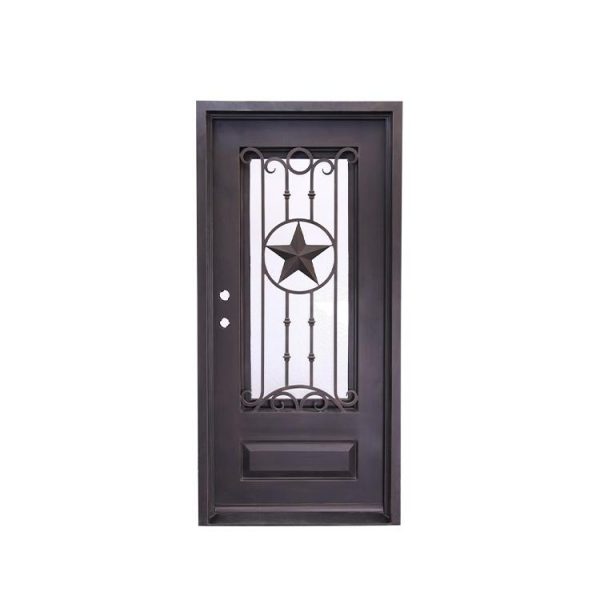 China WDMA cheap wrought iron door Steel Door Wrought Iron Door
