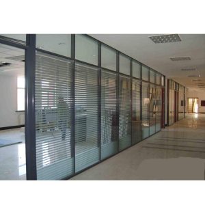 WDMA Cheap Office Living Room Conference Room Aluminium Glass Partition Wall With Blinds Design