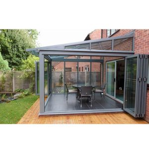 WDMA Cheap Price Of Aluminum Prefabricated Conservatory Glass House For Sell