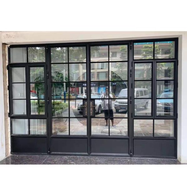 China WDMA Cheap Thermal Break Double Large Glass Aluminium Alloy Interior Folding Lowe Glass Door