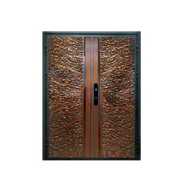 WDMA China Modern Aluminium Security Double Leaf Swing Door Main Gate Design Cast Aluminium Door Price