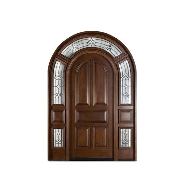WDMA China Well-know Brand Wooden Arch Main Door Rmodels Design