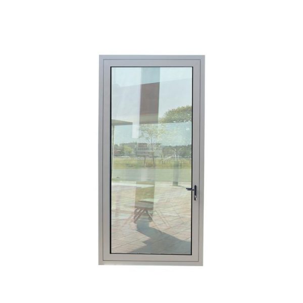 China WDMA Commercial Exterior Aluminium Single French Panel Room Front Glass Entry Door And Frame Half Glass
