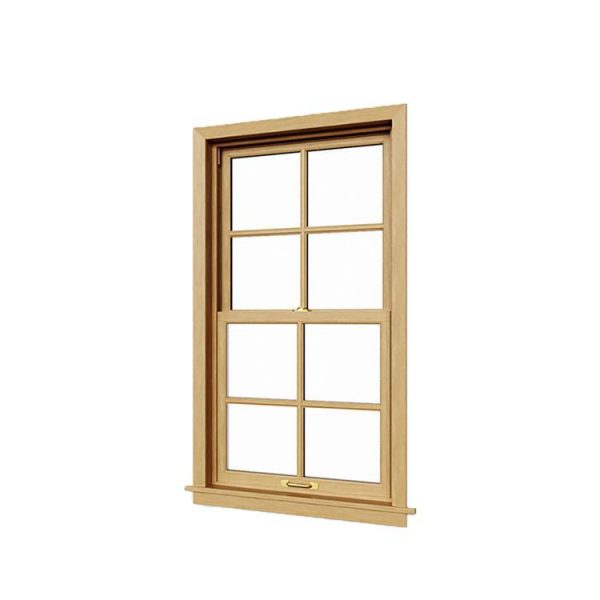 China WDMA Custom Design Aluminum Clad Wood Single Hung Window Classic Design For Villa Building Project
