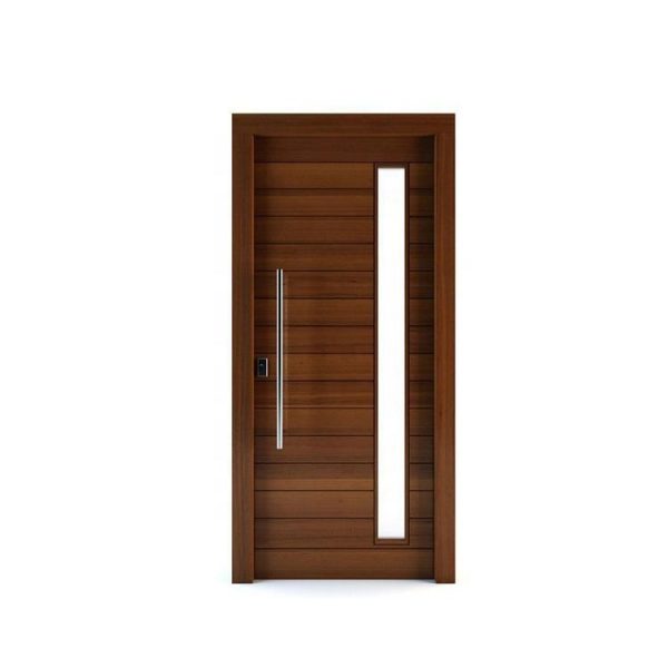 WDMA Customized Single Leaf Wooden Swing Door Glass Door For Wooden Frame