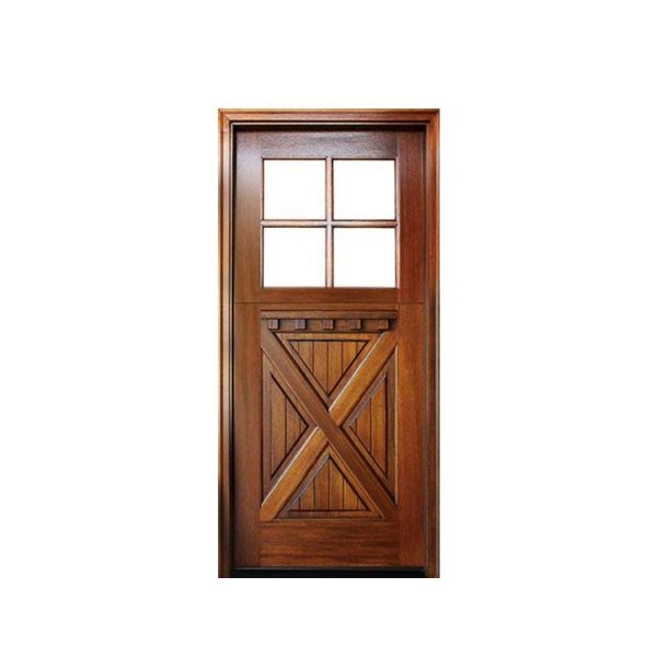 China WDMA Customized Single Leaf Wooden Swing Door Glass Door For Wooden Frame