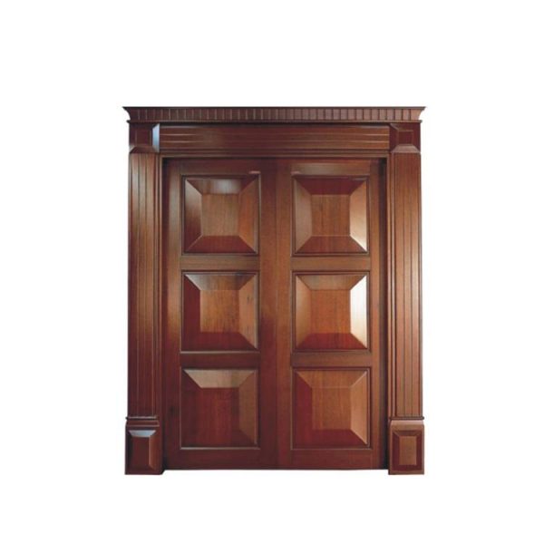 China WDMA Double Wooden Main Entrance Swing Door Design Wooden Door Turkey